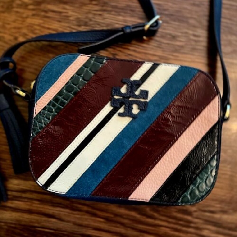 Tory Burch Thea Pieced Leather Crossbody Bag